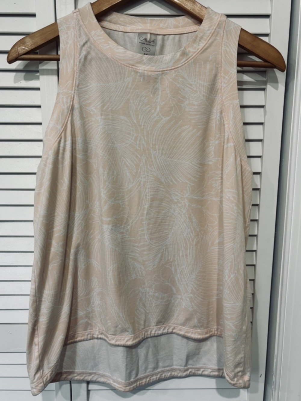 Calia Carrie Underwood Peach Tropical Active Athletic Tank Top Medium
